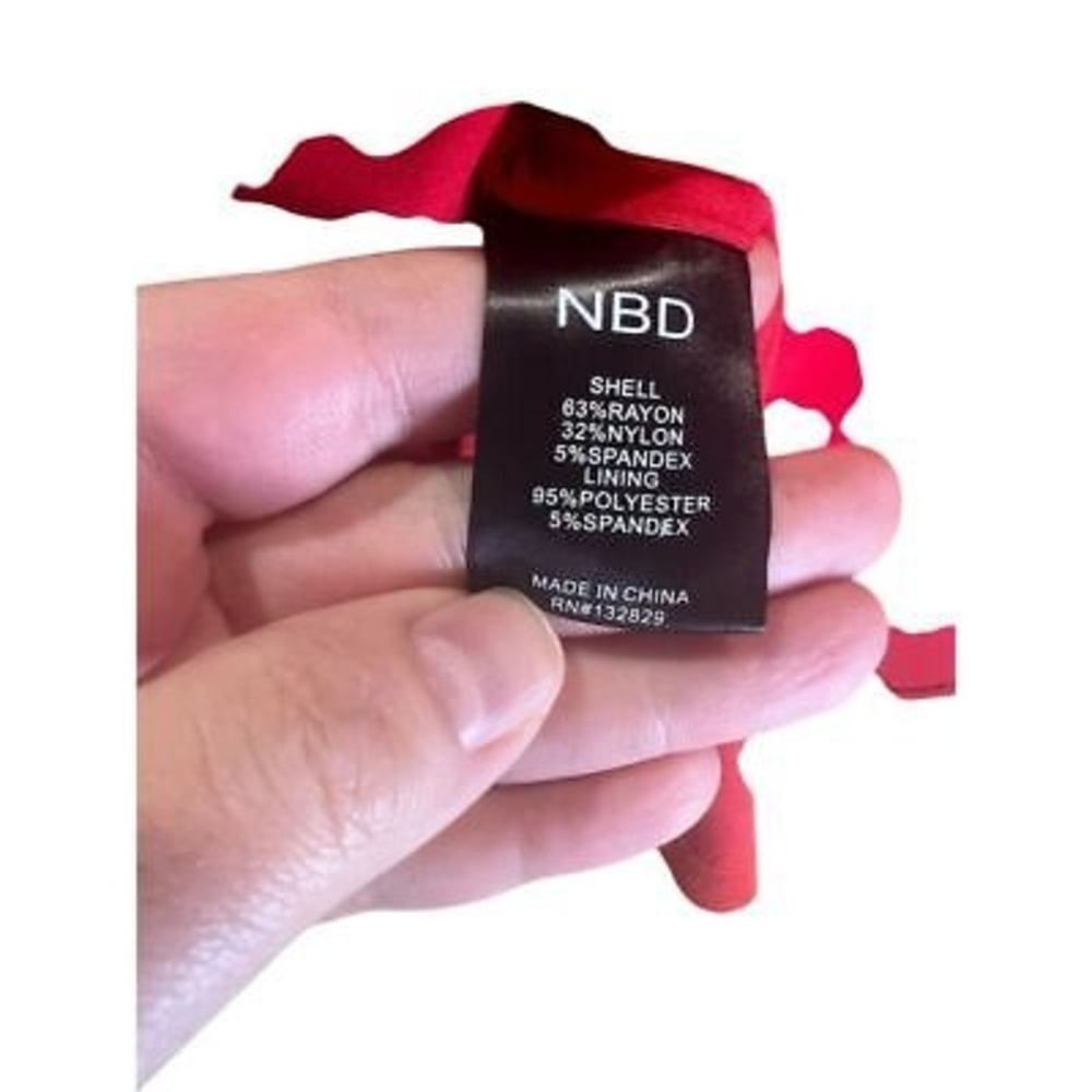 Revolve NBD Women's XL Red Cut Out Bodycon Mini Dress with Zipper Sexy! Party - Picture 4 of 12